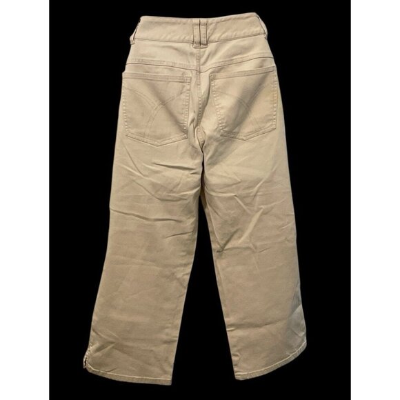 Duck Head Petites Stretch Womens Khaki Capri Pants Size 00P Beige Zip Pockets - Picture 6 of 11